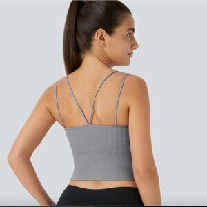 NWT Halara cropped cami - gray - size M